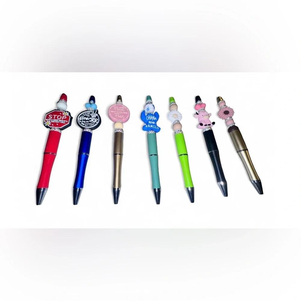 ✨ Inspirational Beaded Pens – Custom Charm Designs ✨ by The Nook Market